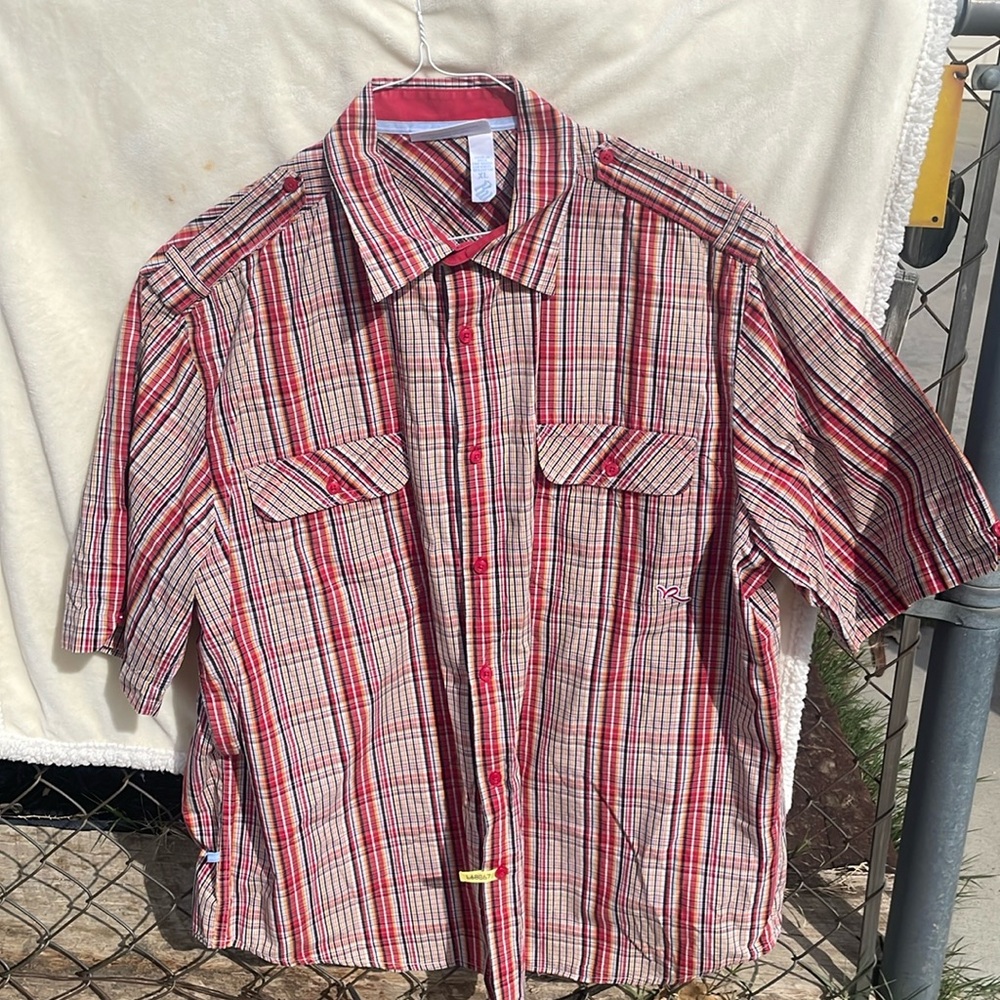 Rocawear Red Plaid Men’s Button-up
